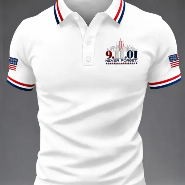 9 11 25th Anniversary Never Forget Polo Shirt 9 11 Apparel Memorial Gift For Dad