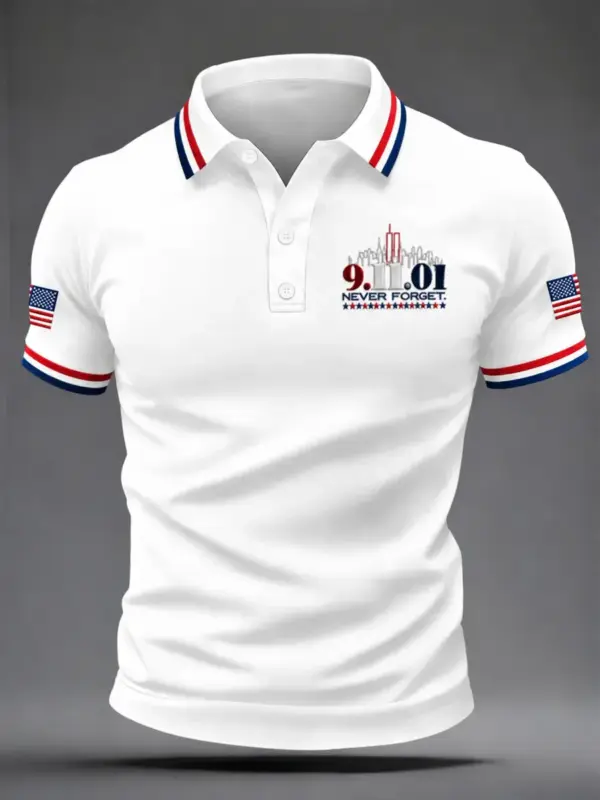 9 11 25th Anniversary Never Forget Polo Shirt 9 11 Apparel Memorial Gift For Dad