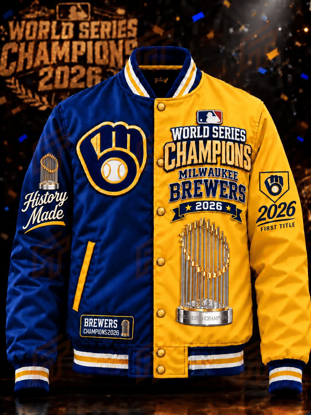 Milwaukee Brewers Merch World Series Champions 2026 Baseball Jacket Gift For Baseball Fans
