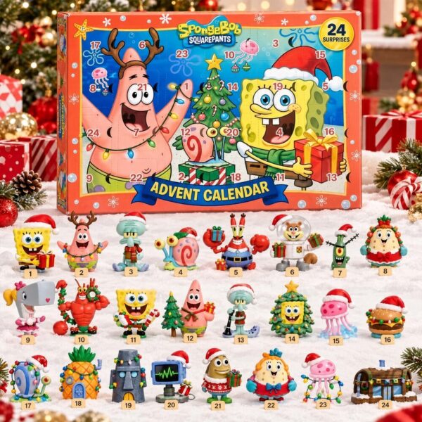 SpongeBob SquarePants 24 Surprises Christmas Advent Calendar 2026 Holiday Gift Box - Trendyhomewear