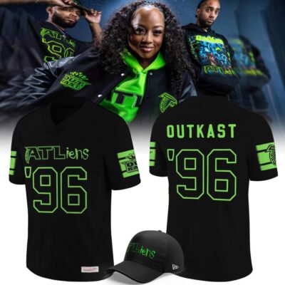 OutKast x Atlanta Falcons 30th Anniversary ATLiens Album No 96 Jersey Atlanta Falcons Clothing