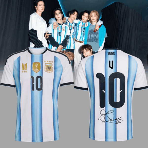 V BTS Merch x Argentina Arirang World Tour 2026 Jersey Army Best Gifts