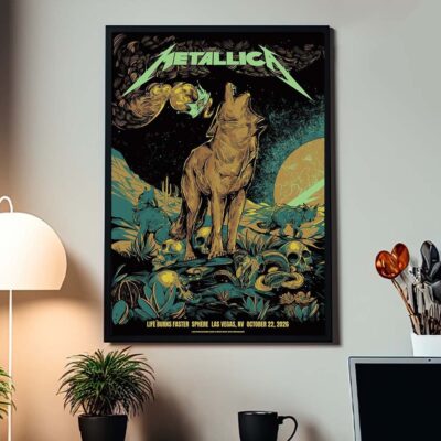 Metallica Life Burns Faster Tour Las Vegas NV 2026 Event Poster Best Metallica Concert Poster Gifts For Fans