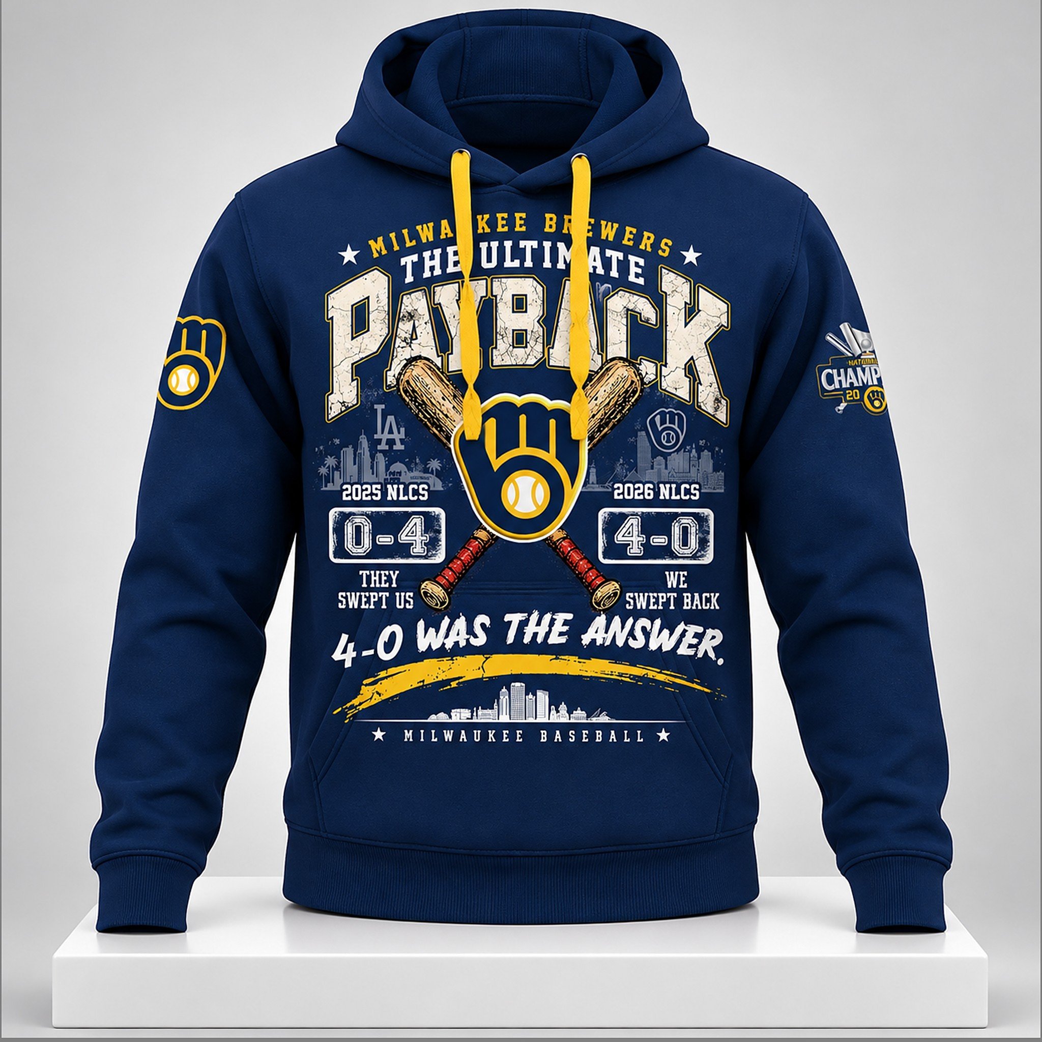 Milwaukee Brewers Merch 2026 The Ultimate 4 0 Was The Answer World Series Champions Hoodie