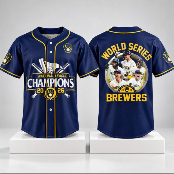 Milwaukee Brewers World Series National League Champions 2026 Jersey Milwaukee Brewers Gears