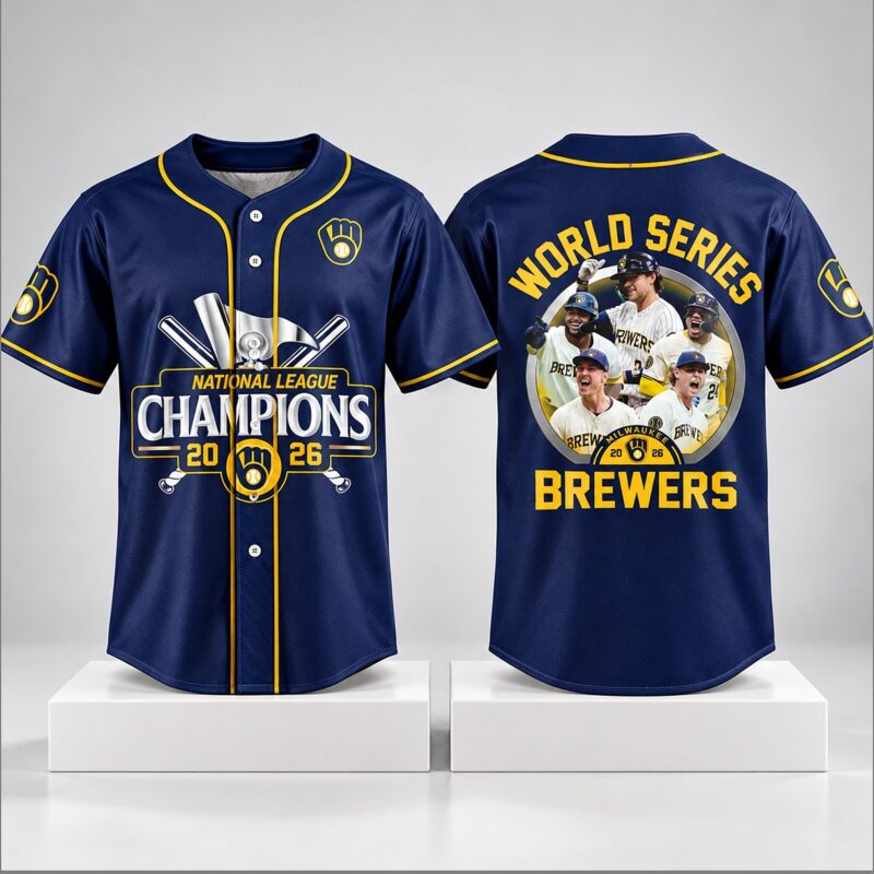 Milwaukee Brewers World Series National League Champions 2026 Jersey Milwaukee Brewers Gears