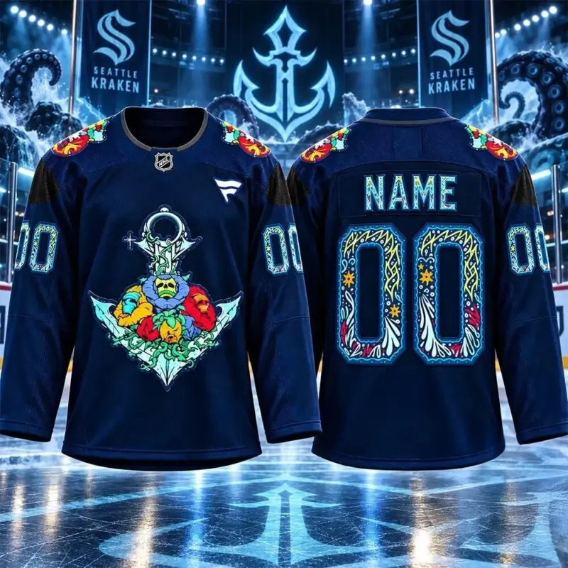 Custom Seattle Kraken 2026 Hispanic Heritage Night Hockey Jersey Seattle Kraken Merch