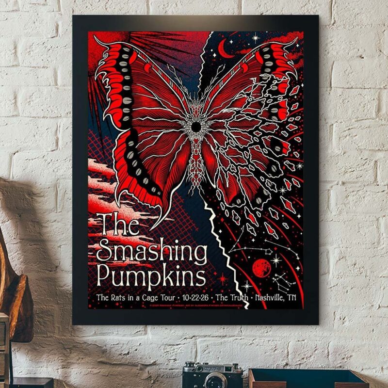 The Smashing Pumpkins Merch Nashville TN Event Poster The Smashing Pumpkins Concert Poster Best Gift