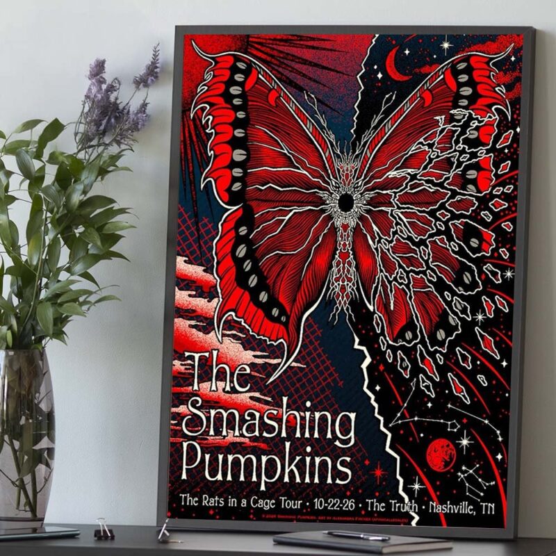The Smashing Pumpkins Nashville TN Event Poster Best The Smashing Pumpkins Merch Rock Fan Gifts
