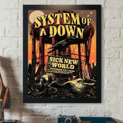 System Of A Down Sick New World Texas 2026 Home Decor Poster System Of A Down Merch Fan Gifts