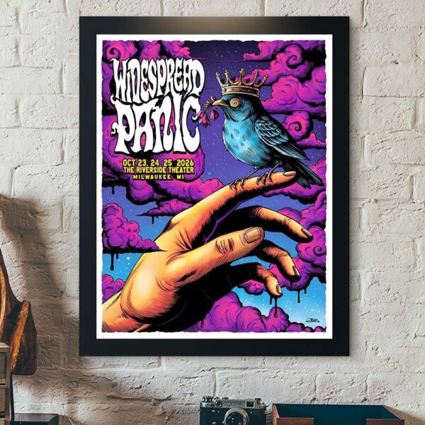 Widespread Panic Milwaukee WI 2026 Event Poster Widespread Panic Merch Best Fan Gifts