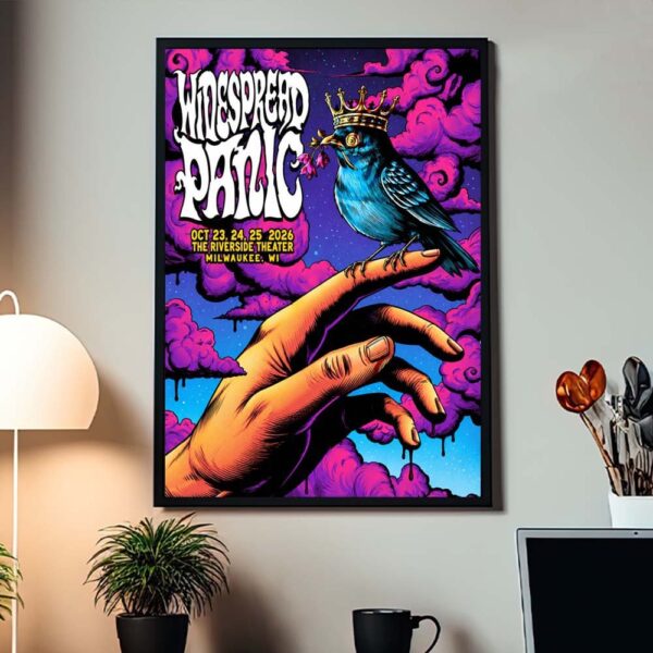 Widespread Panic Milwaukee WI 2026 Event Poster Widespread Panic Merch Music Lover Gifts