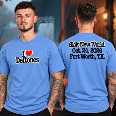Deftones Merch Sick New World Texas 2026 T-Shirt Deftones Concert Apparel Fan Gift