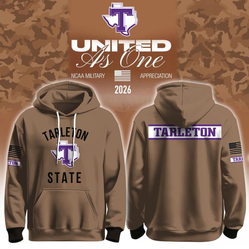 Tarleton State Texans X 2026 Military Appreciation Hoodie Tarleton State Texans Apparel Football Fan Gift