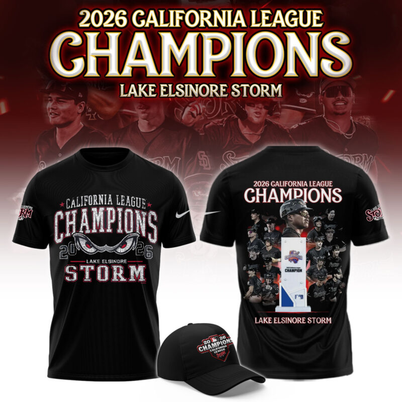Lake Elsinore Storm Merch 2026 California League Champions T-Shirt Lake Elsinore Storm Clothes Fan Gift