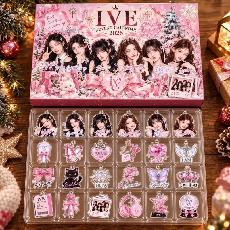IVE Kpop Girl Group Christmas 2026 Advent Calendar Xmas Countdown Gifts For Dive