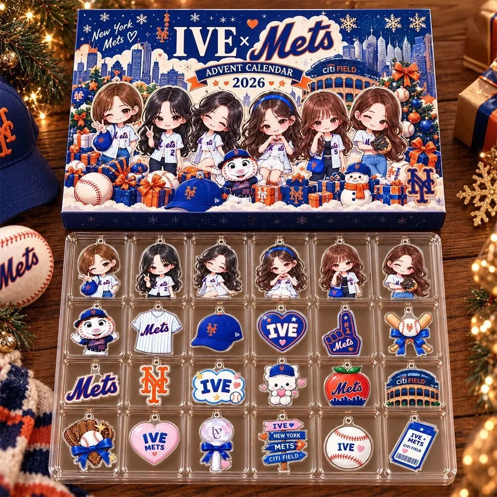 IVE New York Mets Baseball Mashup Christmas Advent Calendar Xmas Countdown Baseball Fan Gifts