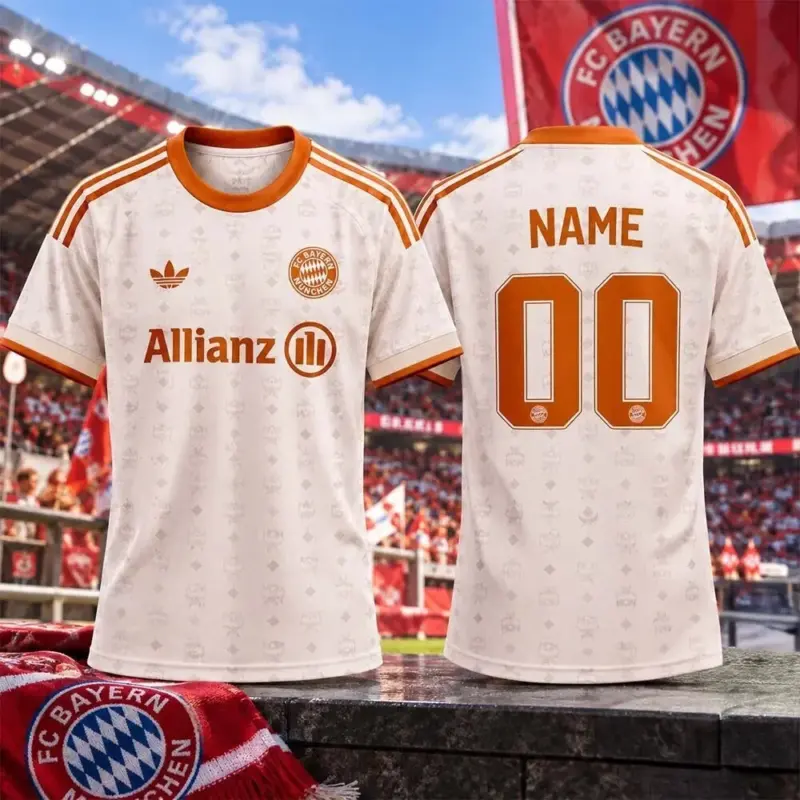 Custom FC Bayern X MCM 2026 2027 Jersey FC Bayern Merch Soccer Fan Gear