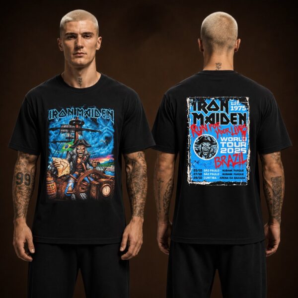 Iron Maiden Merch Run For Your Lives World Tour Brazil 2026 Shirt Iron Maiden Clothes