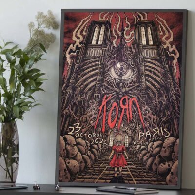 Korn Paris FR Event Poster Korn Concert Poster Best Presents For Rock Lovers