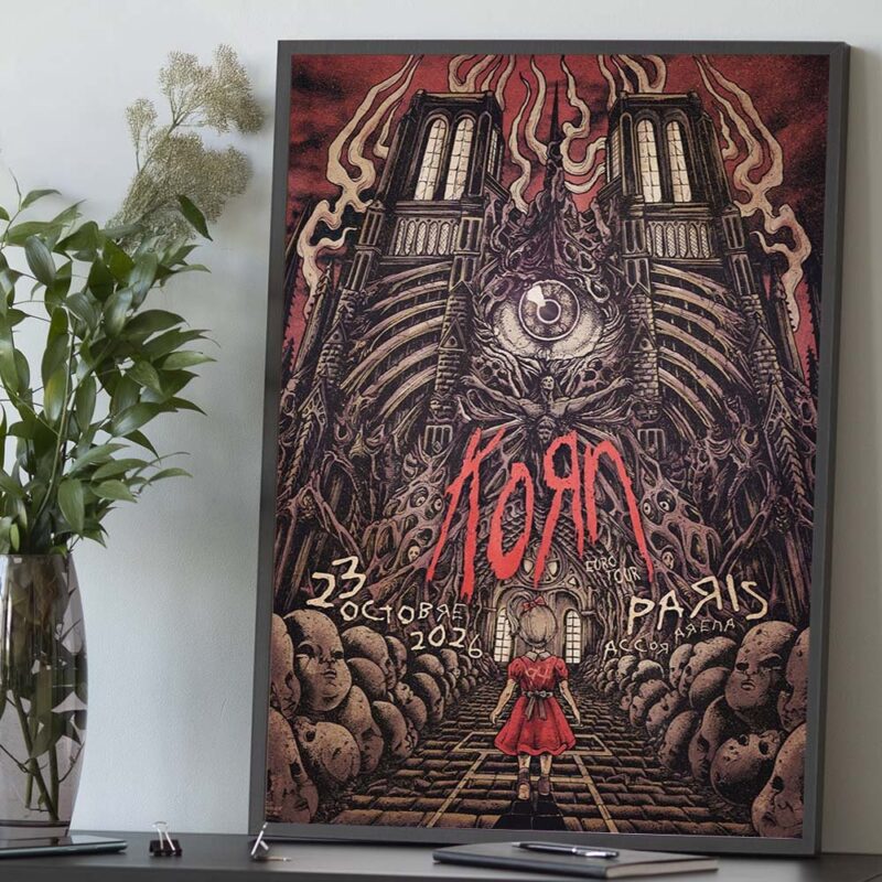 Korn Paris FR Event Poster Korn Concert Poster Best Presents For Rock Lovers