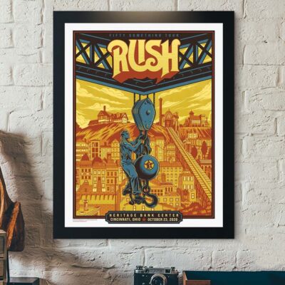 Rush Fifty Something Tour 2026 Poster Rush Merch Presents For Rock Lovers