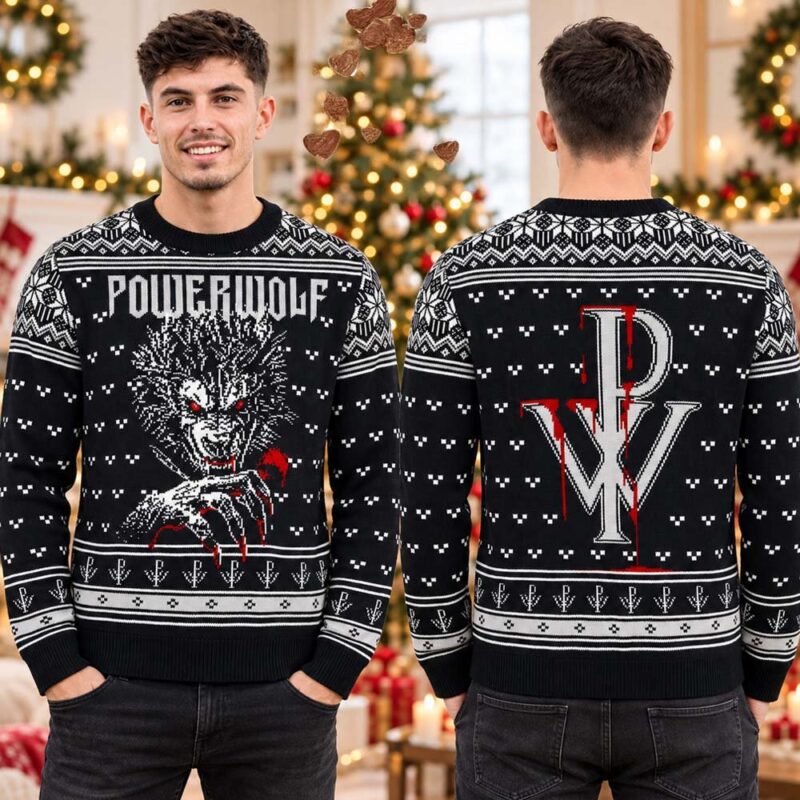 Powerwolf Holiday Sweater 2026 Bloody Ugly Christmas Sweater Powerwolf Xmas Clothing Music Lover Gifts