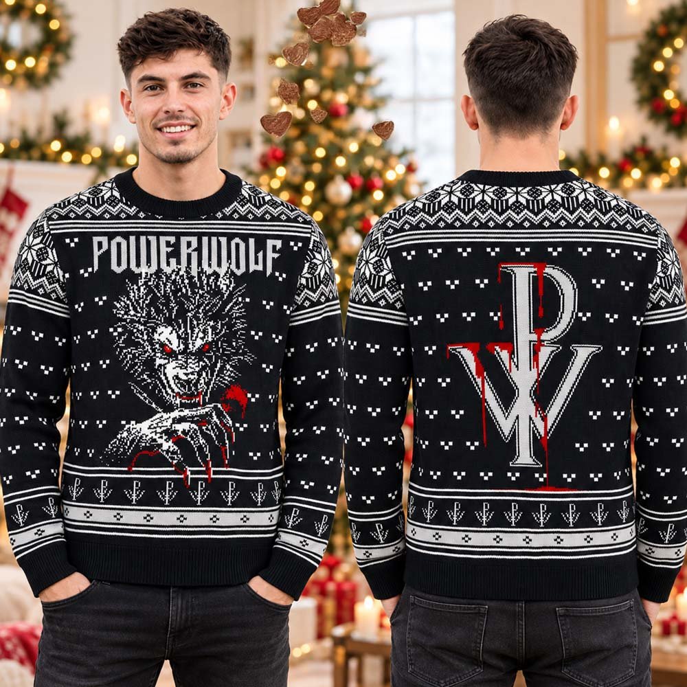 Powerwolf Holiday Sweater 2026 Bloody Ugly Christmas Sweater Powerwolf Xmas Clothing Music Lover Gifts