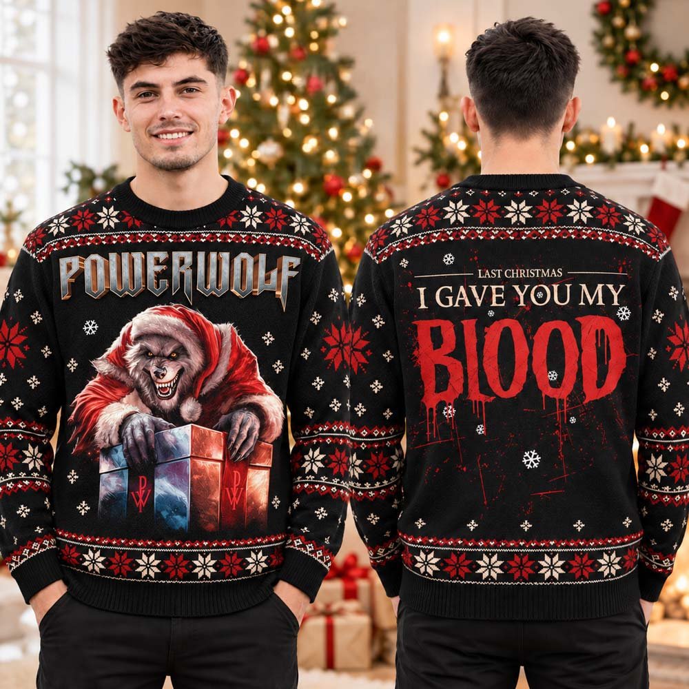 Powerwolf Last Christmas I Gave You My Blood Ugly Christmas Sweater Powerwolf Apparel Xmas Gift For Fan