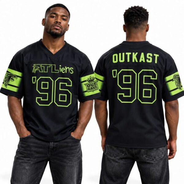 Outkast x Falcons Merch ATLiens 2026 Football Jersey Gift For Rap Fans