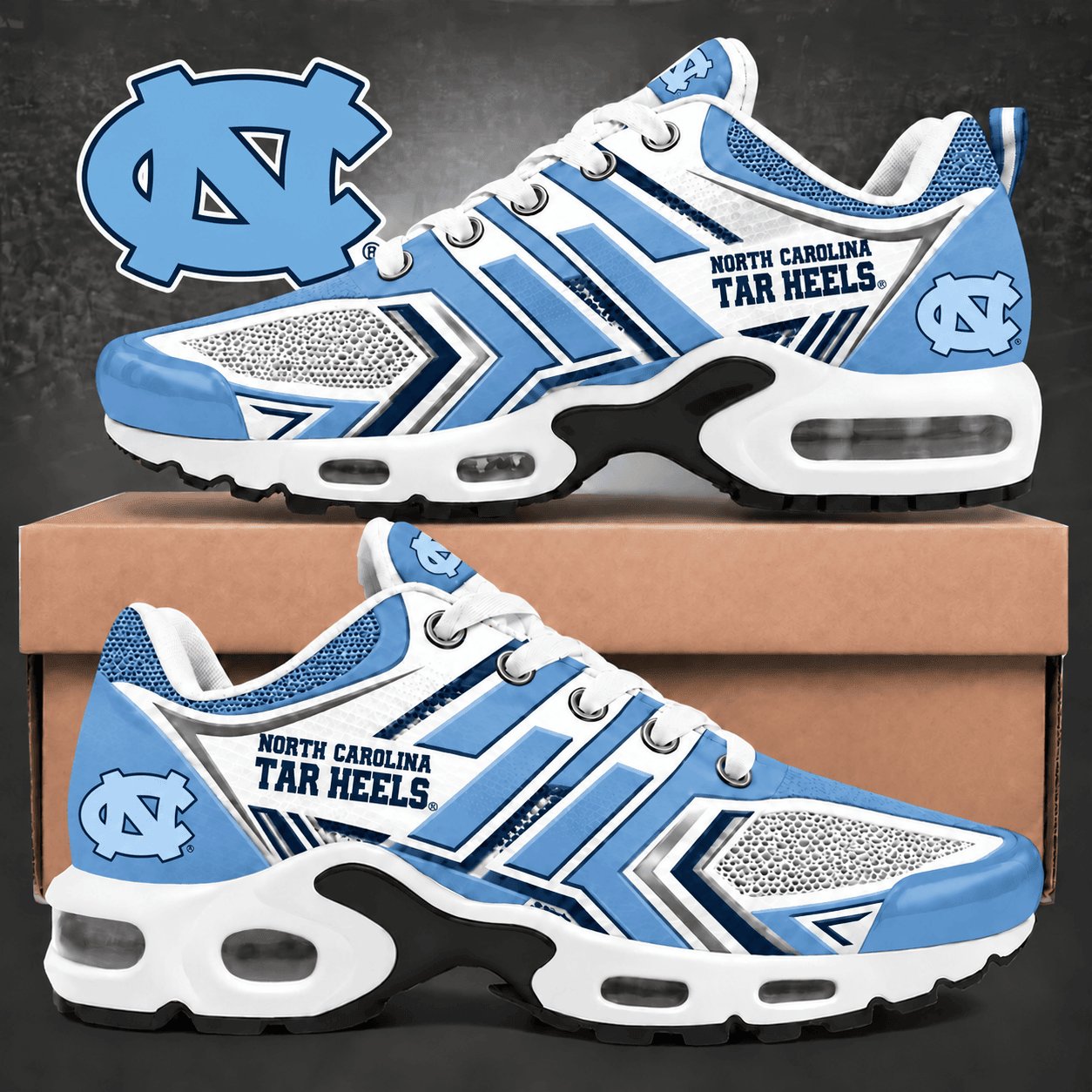 North Carolina Tar Heels Merch Velocity Max Sneakers Perfect Gift For Fans