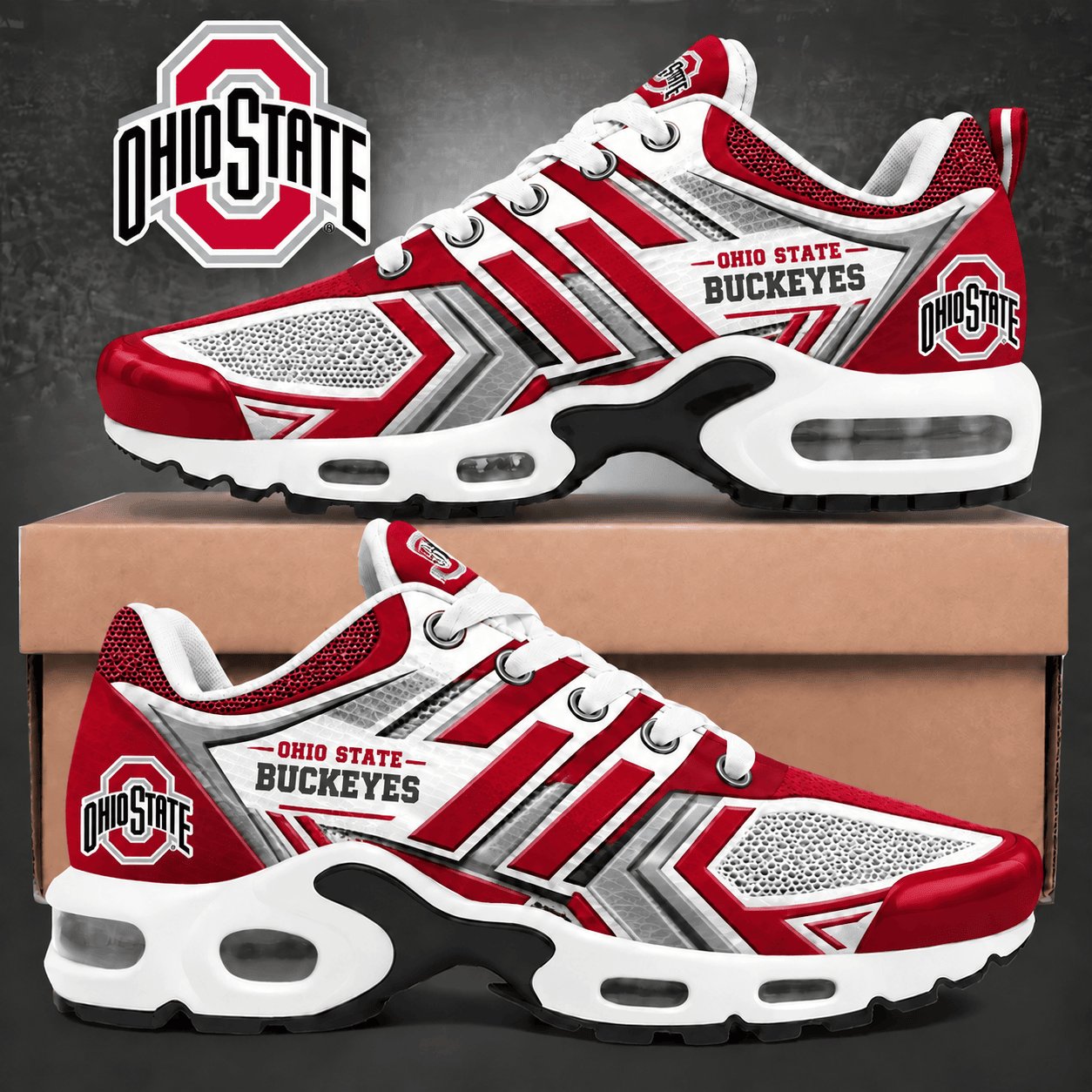 Ohio State Buckeyes Merch Velocity Max Sneakers Buckeyes Lover Gift