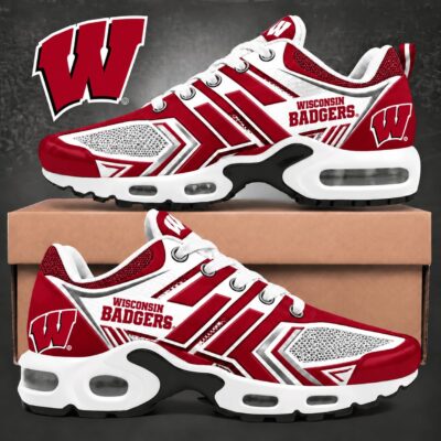 Wisconsin Badgers Merch Velocity Max Sneakers Perfect Badgers Lover Gift