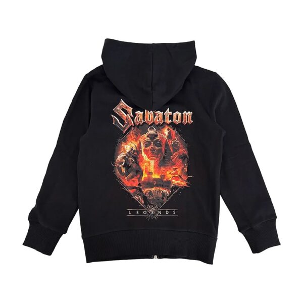 Sabaton Merch Legends Logo Zip Hoodie Sabaton Outfit Gifts For Metalheads