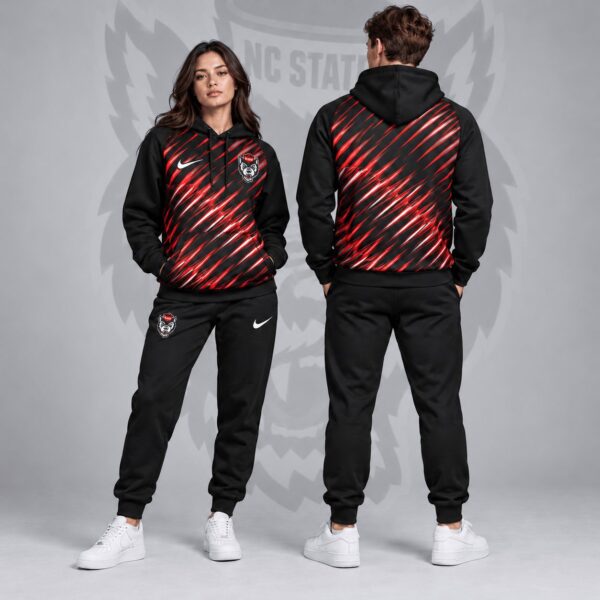 NC State Wolfpack Merch Velocity Streak Hoodie And Sweatpants Sets Gift For Wolfpack Football Fans