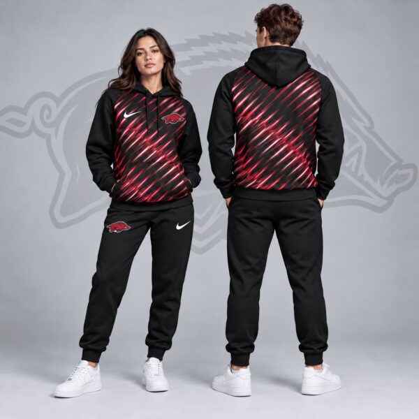 Arkansas Razorbacks Merch Velocity Streak Hoodie And Sweatpants Sets Gift For Razorbacks Football Fans